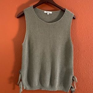 Madewell Knitted Tank Top with side ties Size M